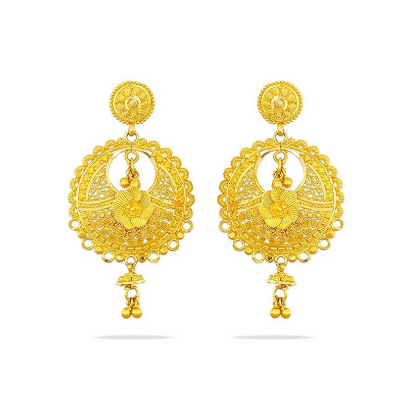 Mirror Chandrabali Earrings – Ethnic Jhankar