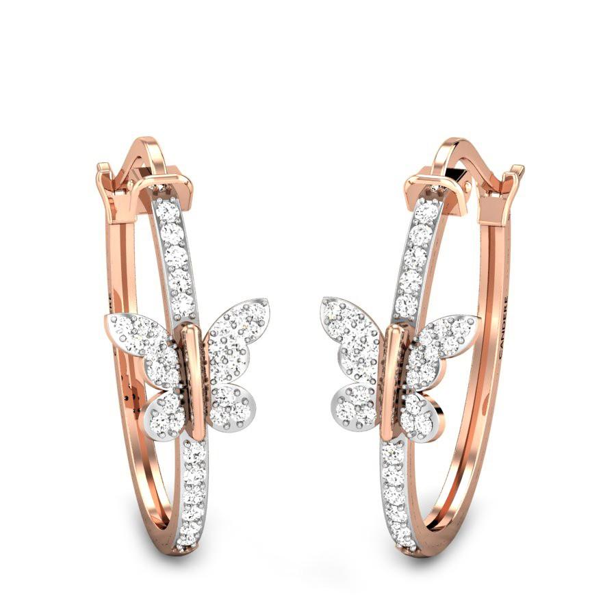 Rose gold earrings hoops