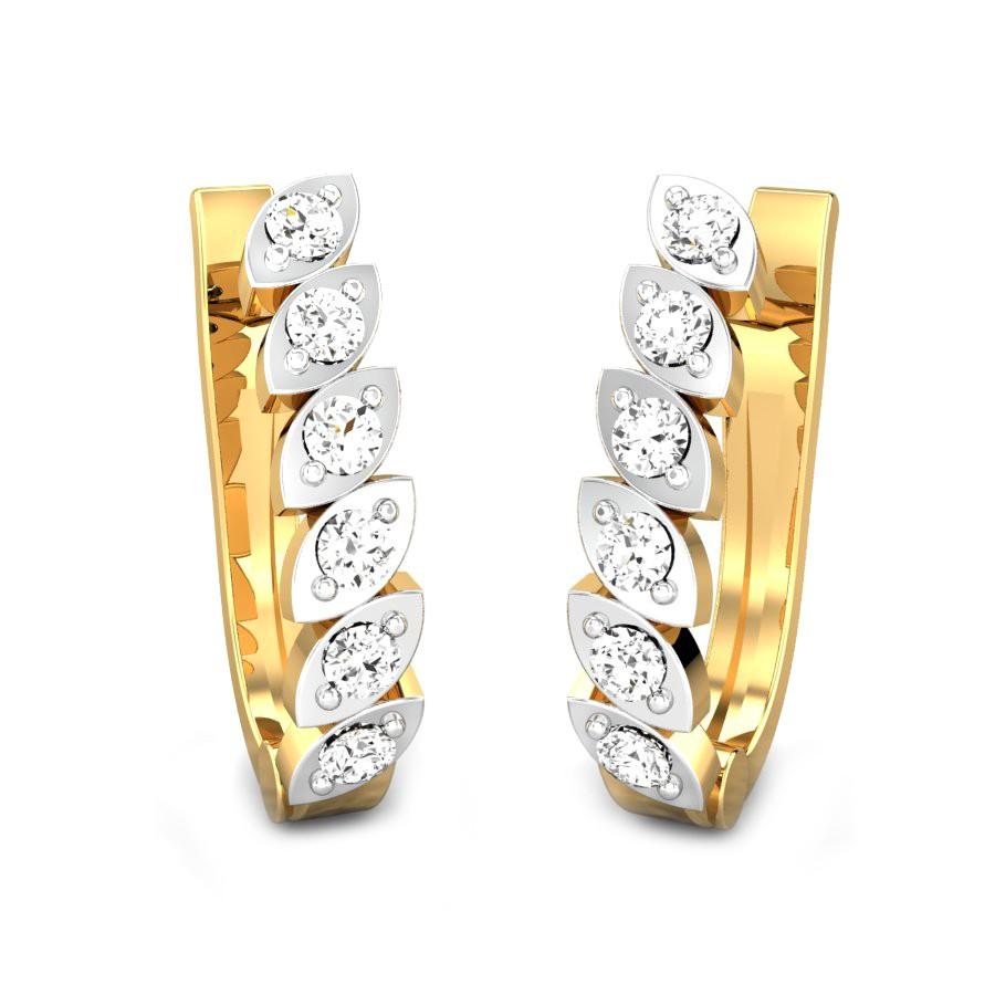 Diamond Hoops Earrings