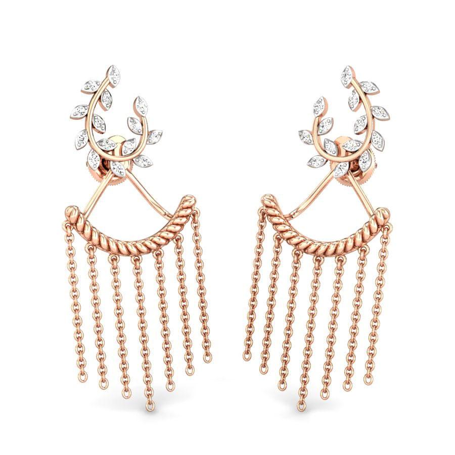 Rose Gold Diamond Earrings