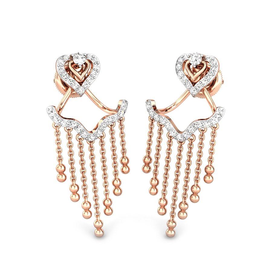 Rose gold diamond earrings