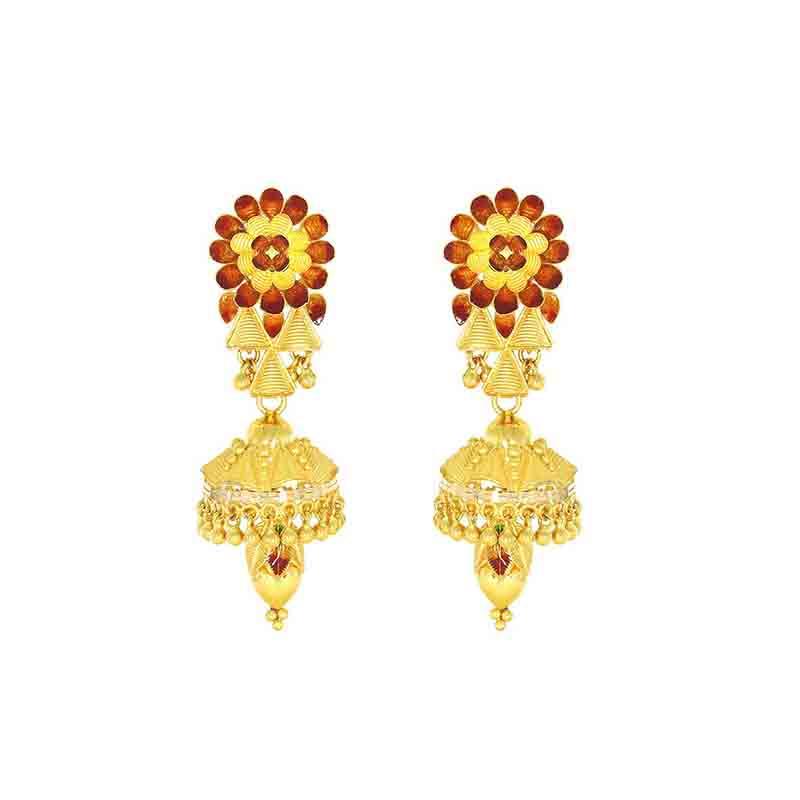 Gold jhumka designs online from kalyan jewellers