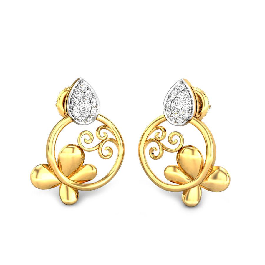 Butterfly Gold Earrings