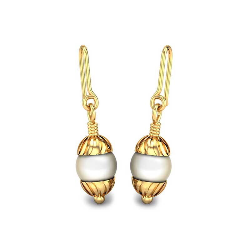 Pearl gold earrings