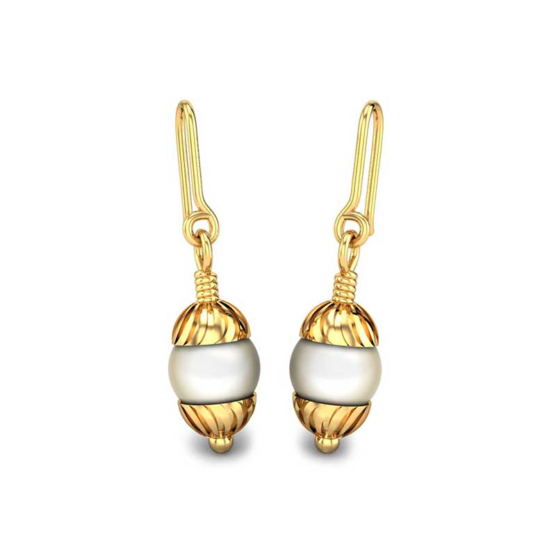 Pearl gold earrings