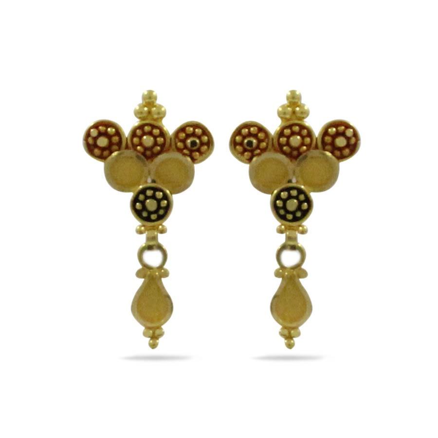 4 gram gold earing | Gold jewels design, Gold jewellery design necklaces,  Art jewelry design