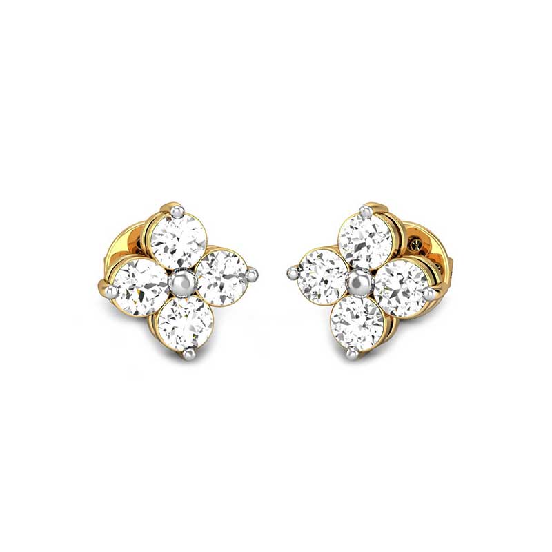Latest Second Stud Designs Gold Diamond jewellery Gold studs