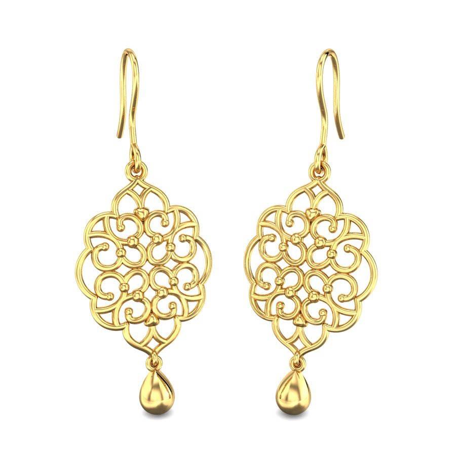 Candere by Kalyan Jewellers Dangle Earrings Yellow Gold 22kt Dangle Earring  Price in India - Buy Candere by Kalyan Jewellers Dangle Earrings Yellow Gold  22kt Dangle Earring online at Flipkart.com