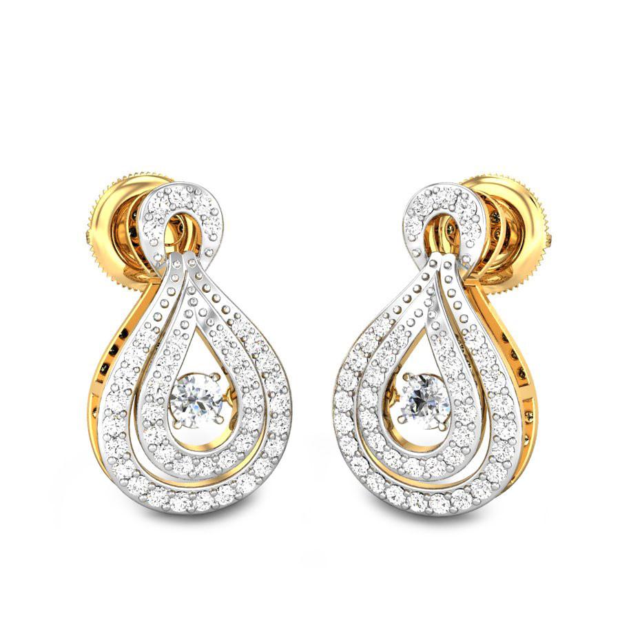 Diamond drops earrings