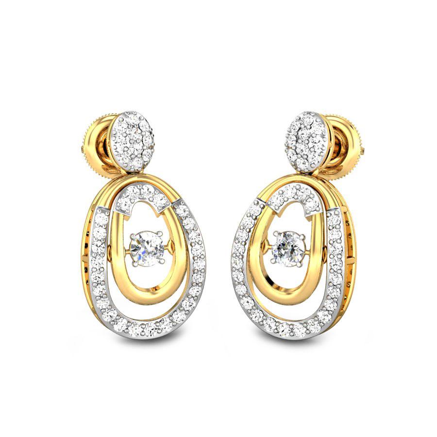 Diamond drops earrings