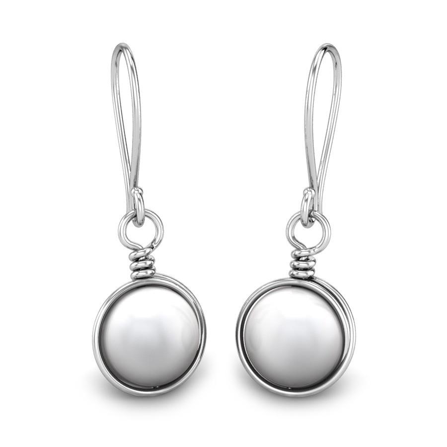 pearl white earrings