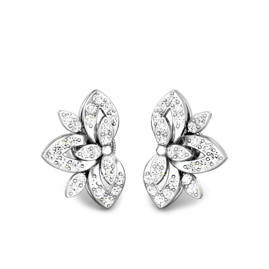White diamond earrings