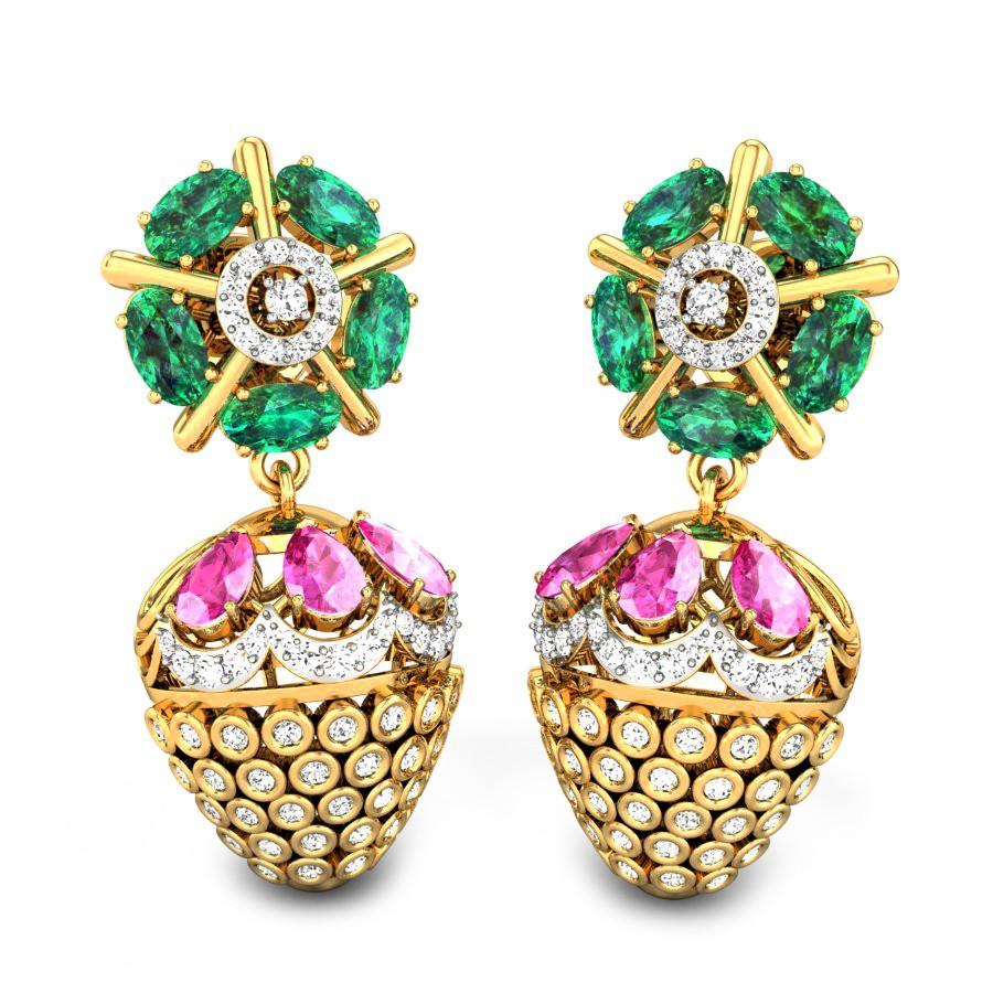 Diamond Jhumkas