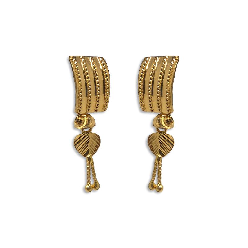 Fancy gold earrings | PC Chandra Jewellers