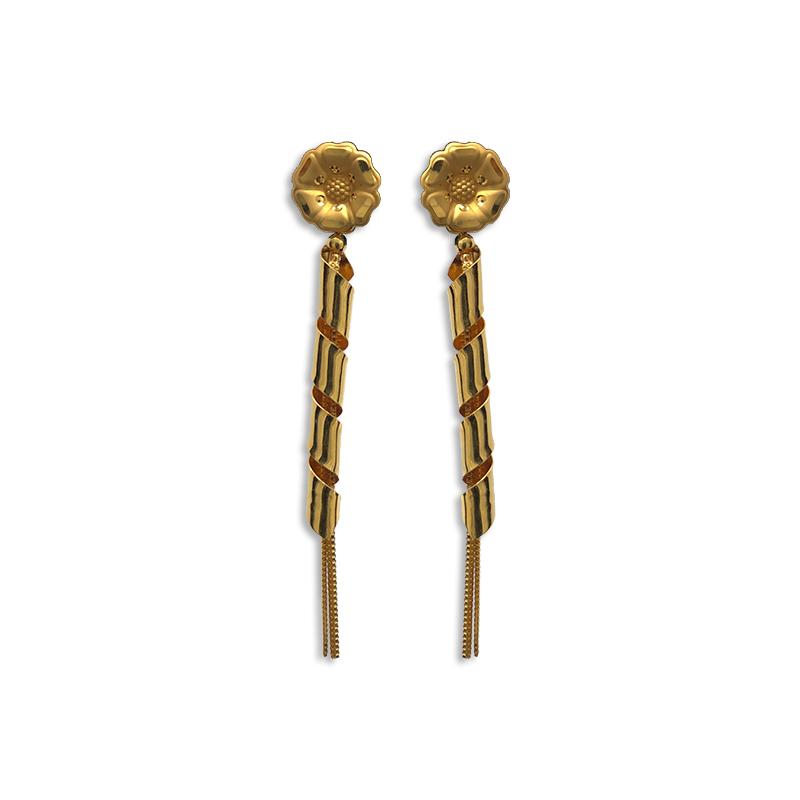 Sui dhaga gold outlet earrings kalyan jewellers