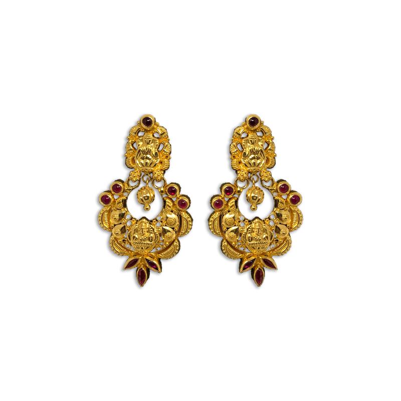 Light Weight Gold Jhumka Earrings Designs Under 10 Grams J25120