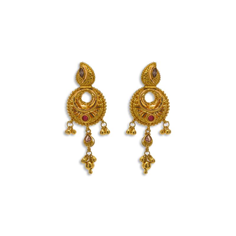 Kundan Chand Bali Earrings