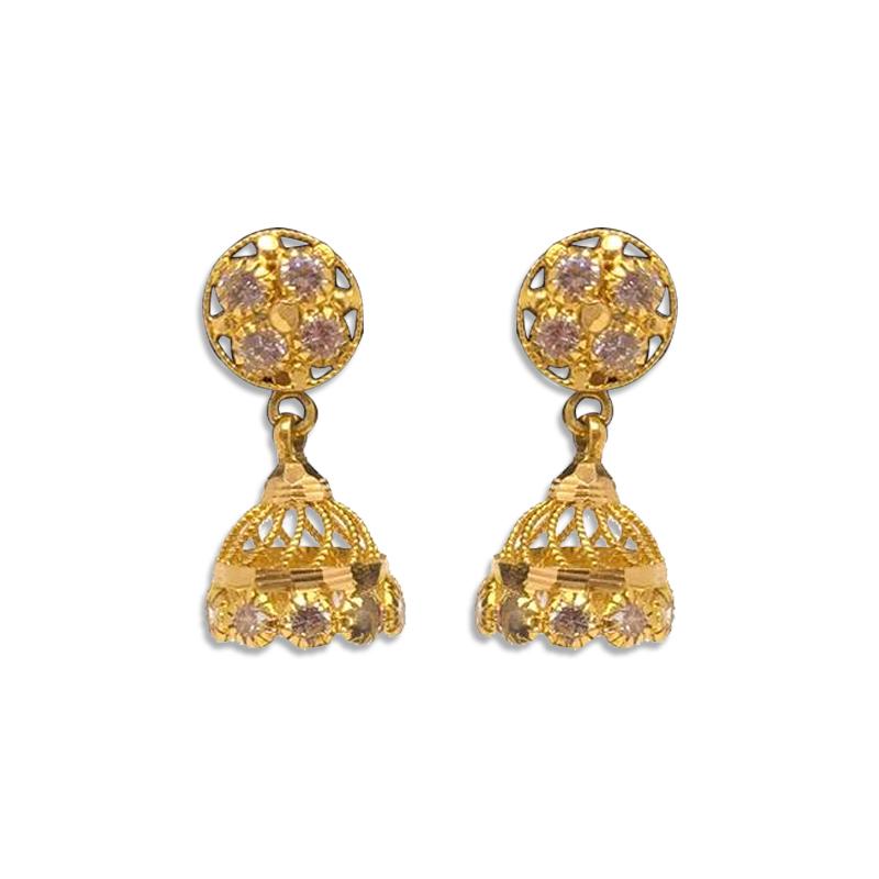 Light weight gold jhumka designs with price