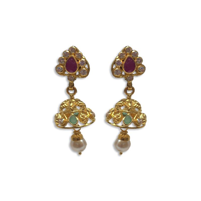 Gold jhumkas weight hotsell and price