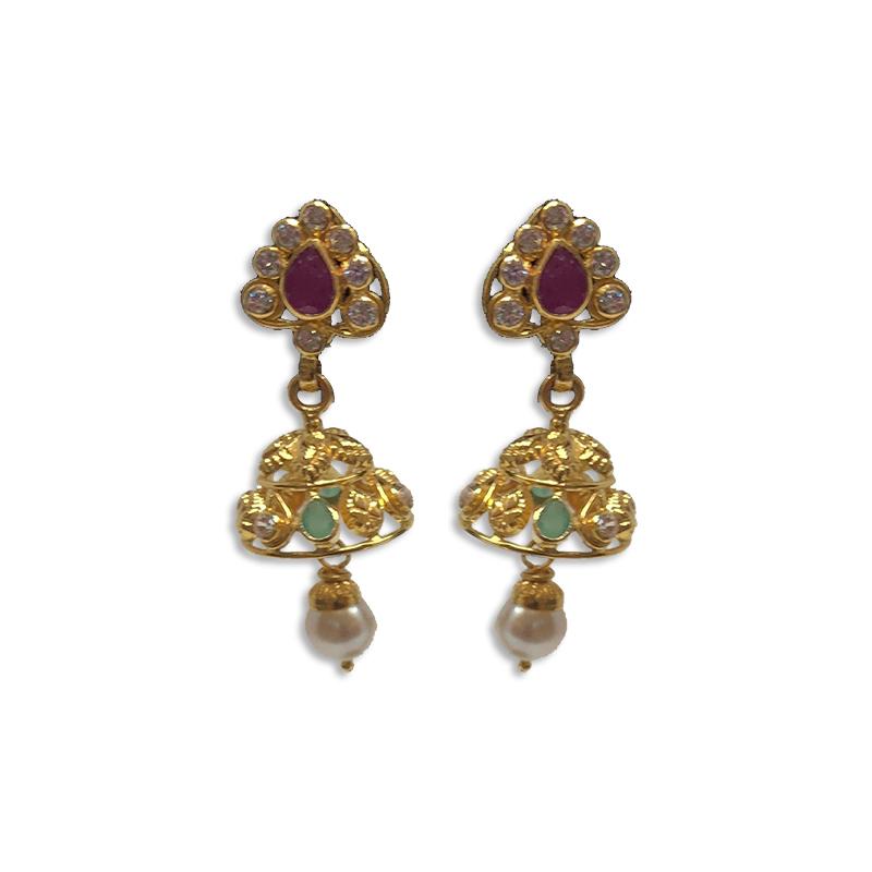 Pearl jhumkas