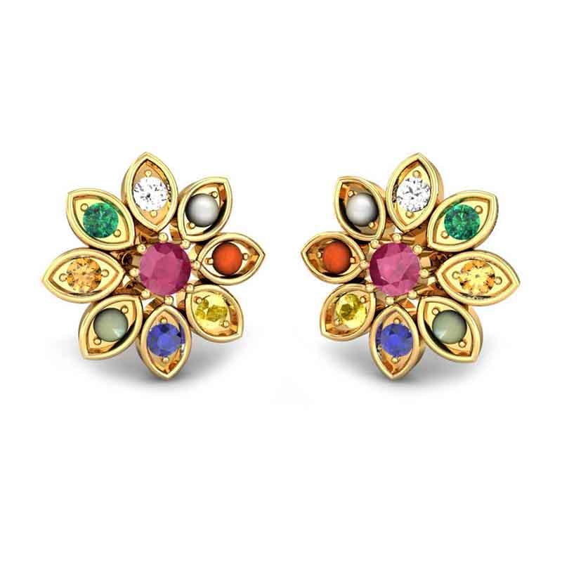 Navaratna earrings