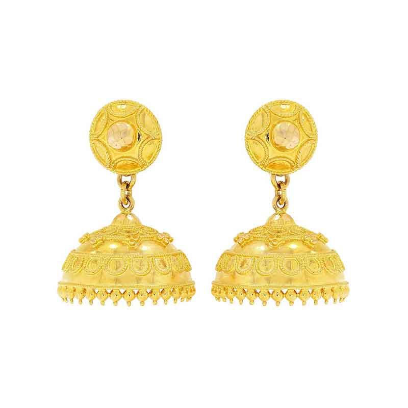 Simple Light Weight Jumkas Jumka Earrings Kalyan Jewellers