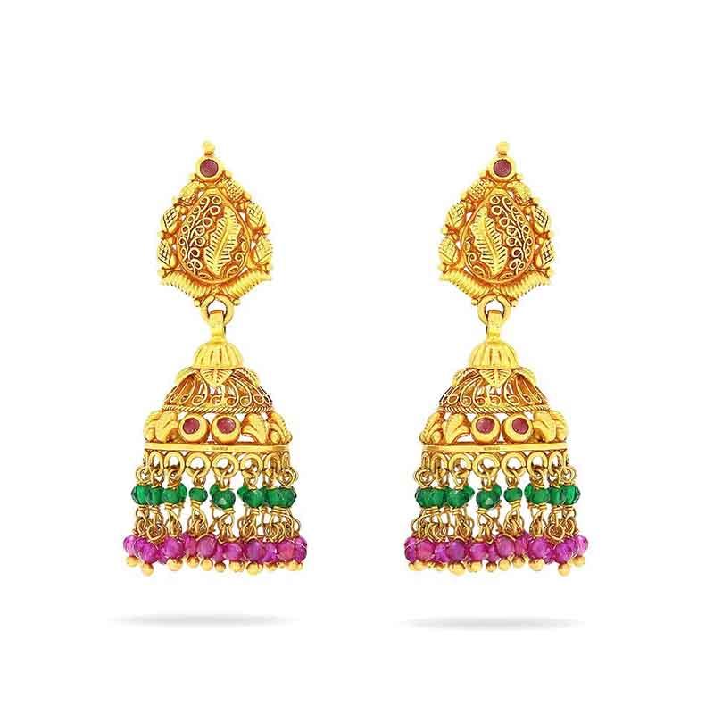 Latest gold discount earrings for marriage