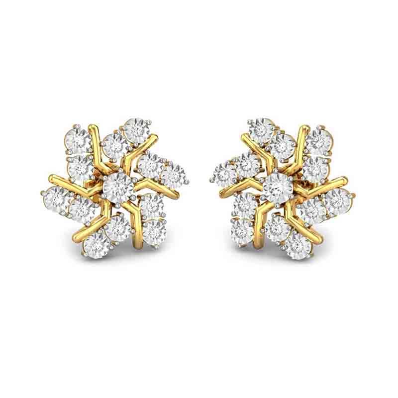 Buy Just Pretty Things SHINY WHITE STONE EARRINGS Online @ ₹770 from  ShopClues