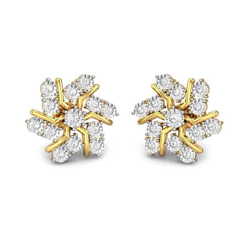White stone cheap ear tops