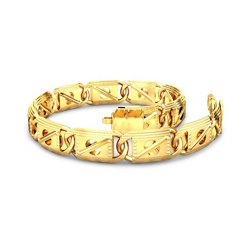 THE IMITATION Party Wear Men Stainless Steel Bracelet Gold Plated Bracelet  Mens Bracelet A Gift For