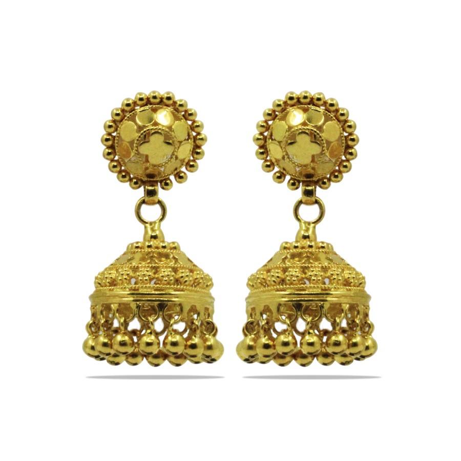 gold jhumkas