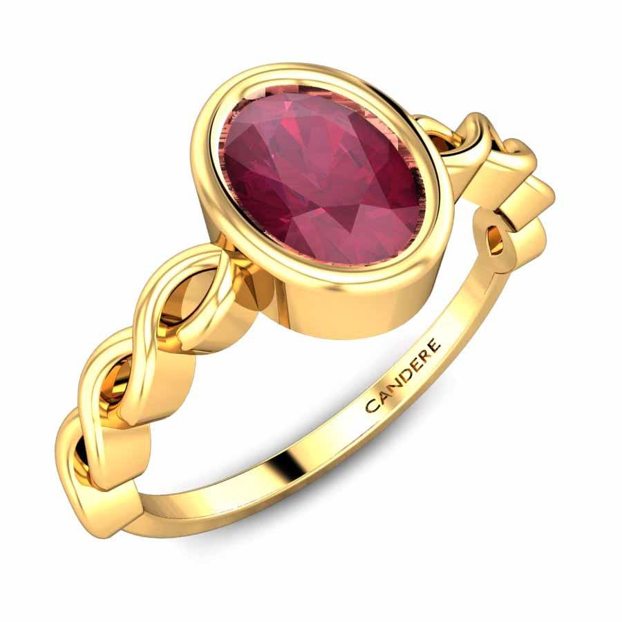 Hexagon cut red ruby ring gold silver for women vintage unique ruby en –  Ohjewel