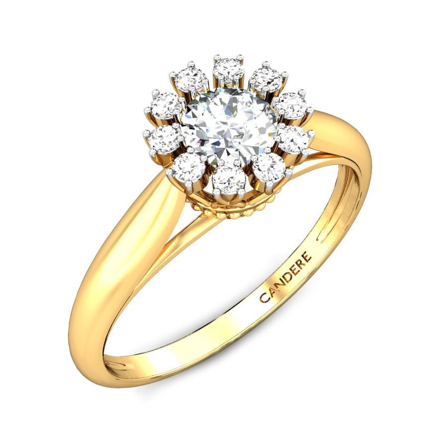 Gold Solitaire Rings