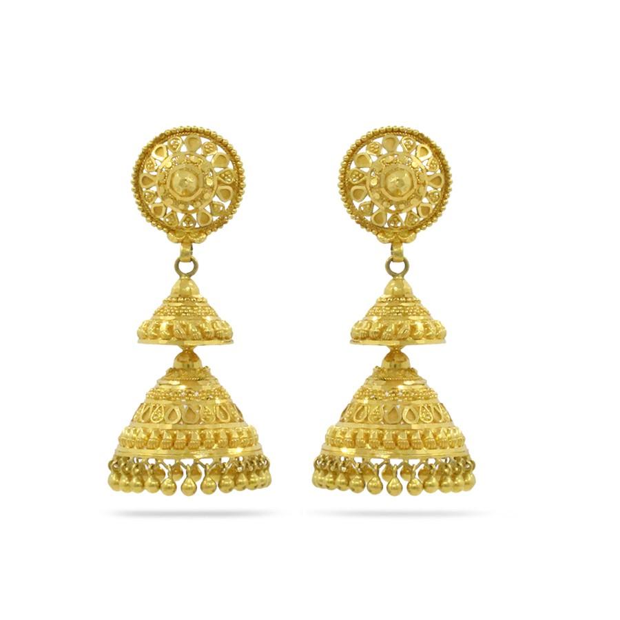 Gold jhumkas