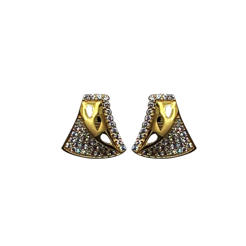 2 Gram Gold Latest Wedding Party Wear Earrings with Finger Ring for Women -  African Boutique