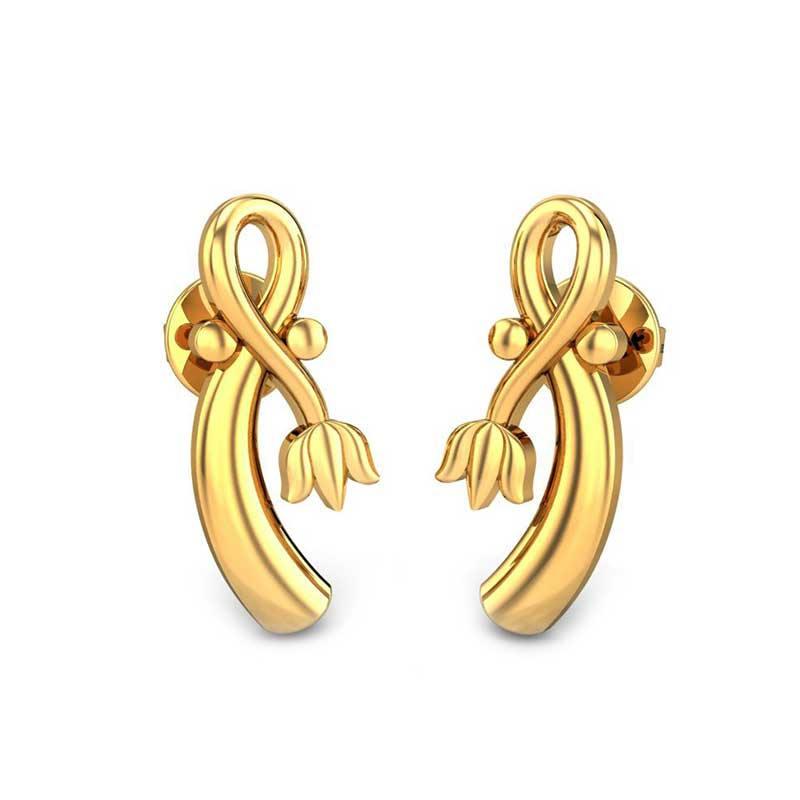 Buy Candere by Kalyan Jewellers CANDERE A KALYAN JEWELLERS COMPANY  DiamondStudded 18KT Gold Stud Earrings  149 gm at Redfynd