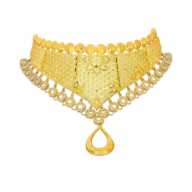 Gold choker necklace