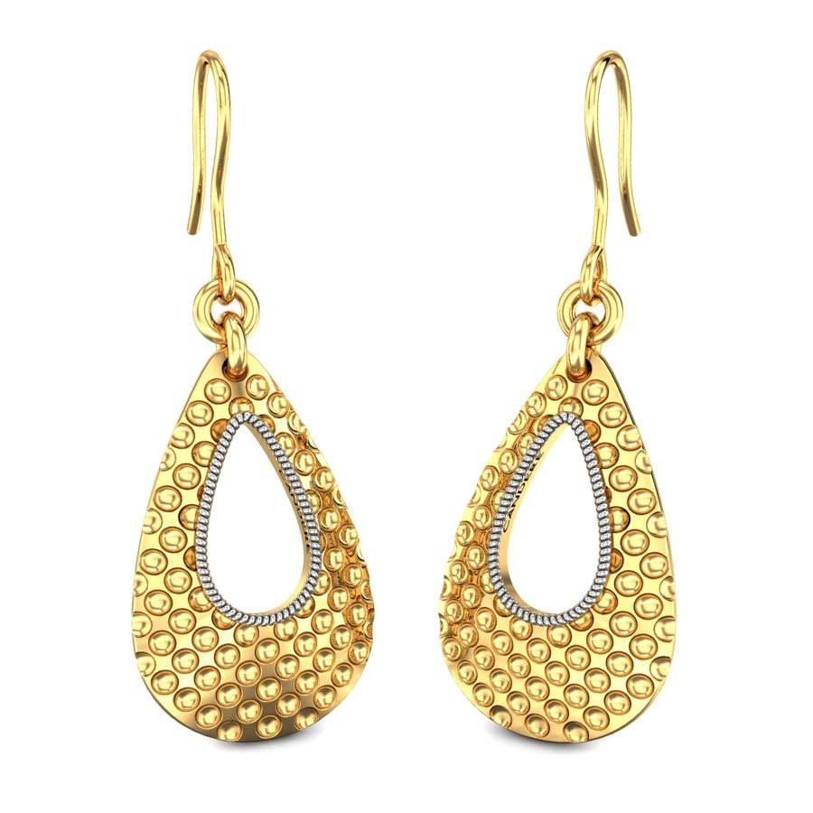 gold hanging earrings
