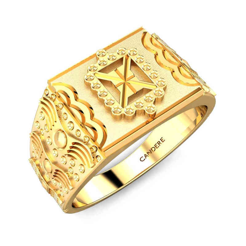 Manufacturer of Mens 22ct heavy designer gold ring-mhr41 | Jewelxy - 134491