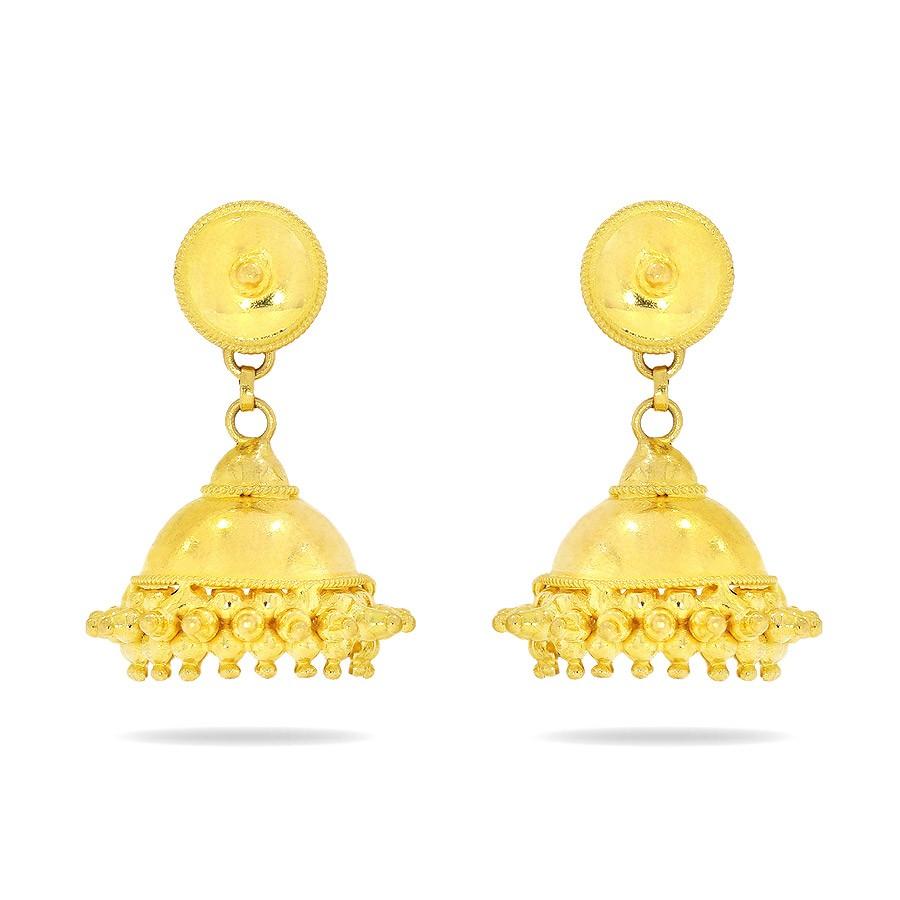 gold jhumkas