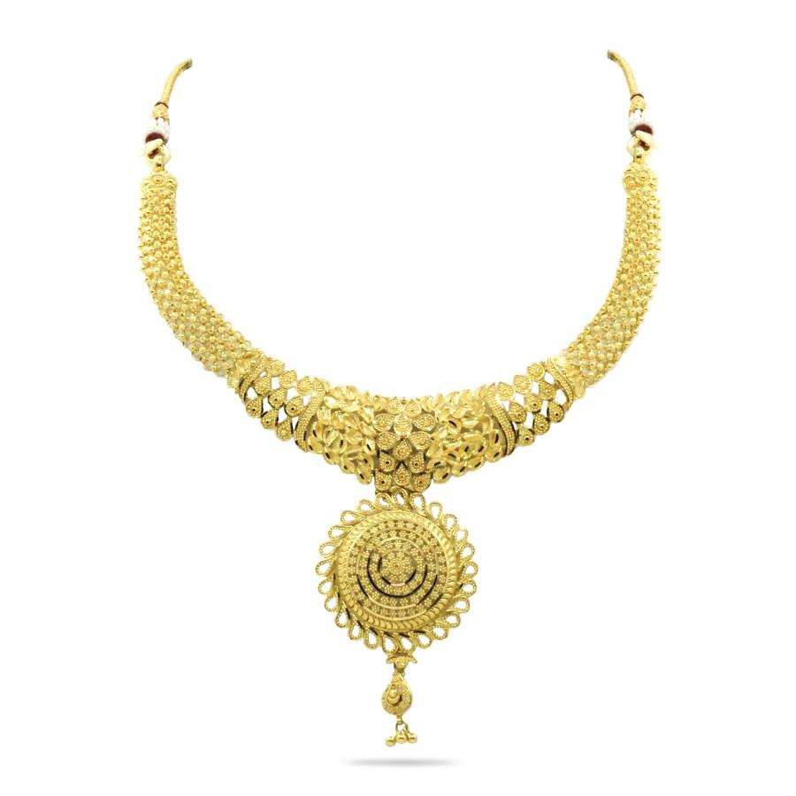 Traditional gold necklace designs in 10 grams top