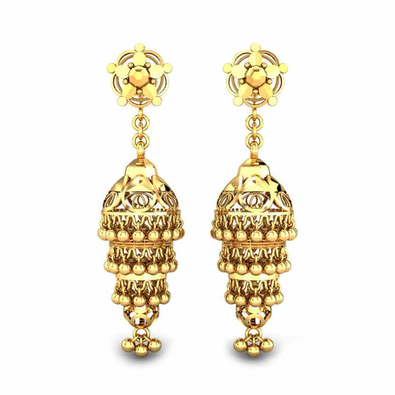 Gold earrings Earrings for women in gold New designs of earrings