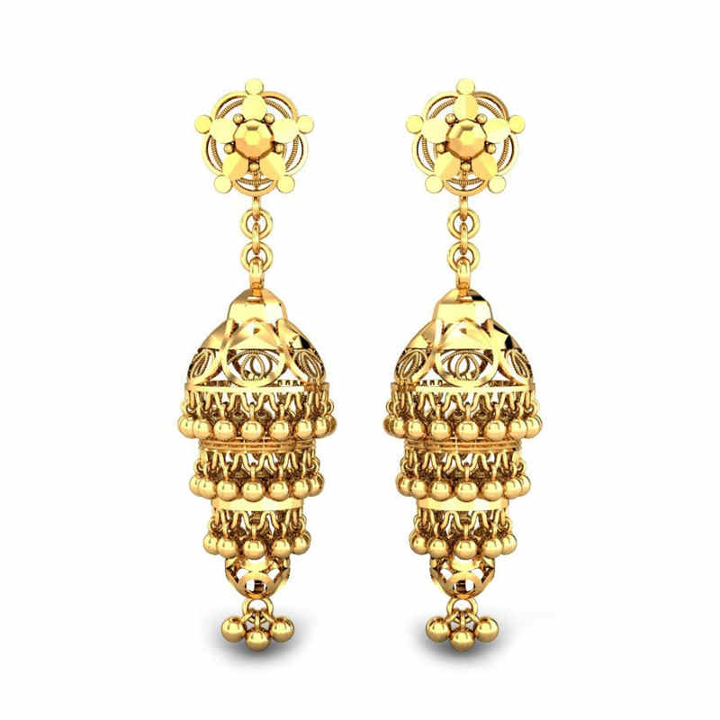 Buy Candere by Kalyan Jewellers BIS Hallmark 18K Yellow Gold Earrings for  Women online