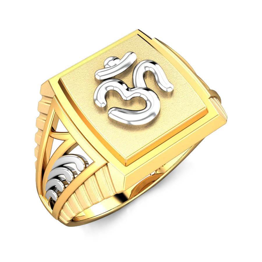 OM SHANTI GOLD RING