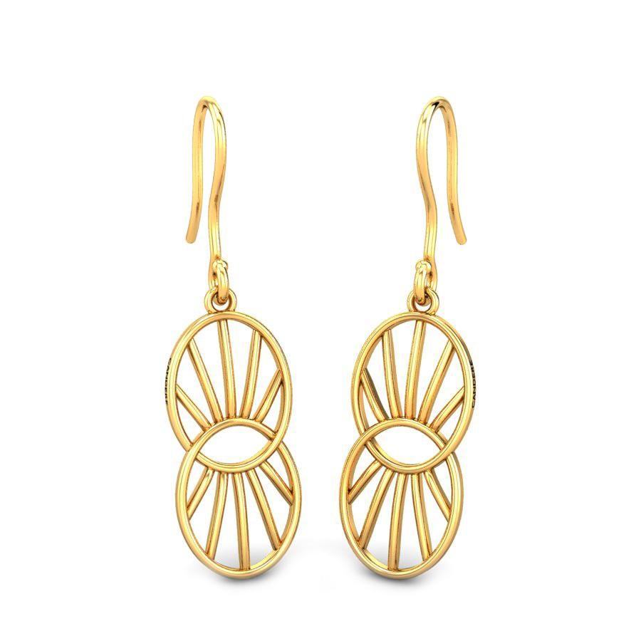Gold earrings designs in 2 grams
