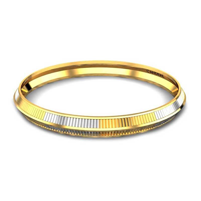 22K Multi Tone Gold Kada Bangle for Men W/ Etched Square Designs & Dia –  ViraniJewelers Dev