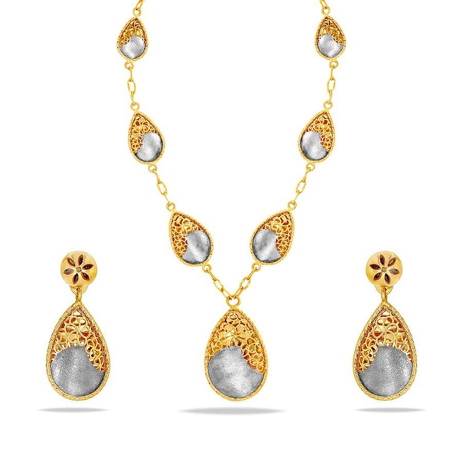 Latest gold necklace set in 20 grams online Kalyan Jewellers