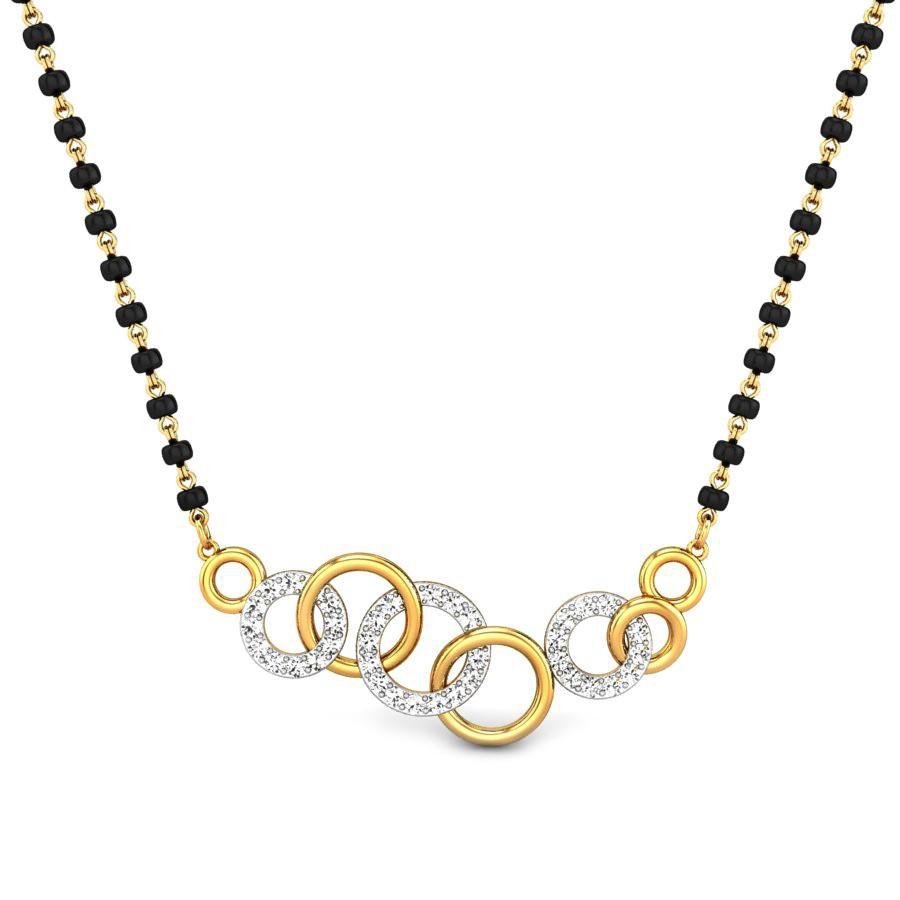 gold diamond mangalsutra