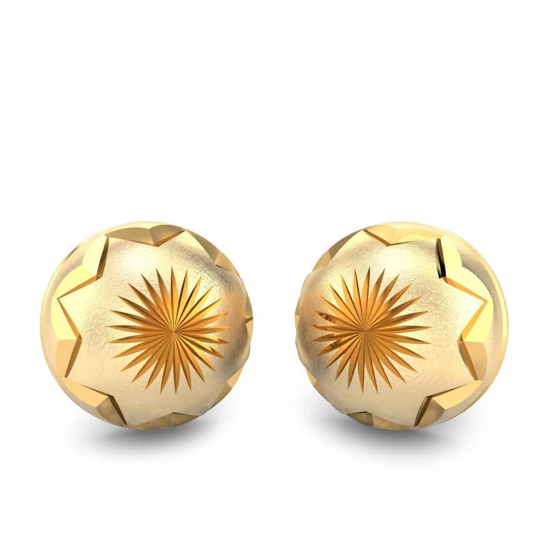 Double Treasure Stud Earring | 14k Gold | EF Collection — EF Collection®