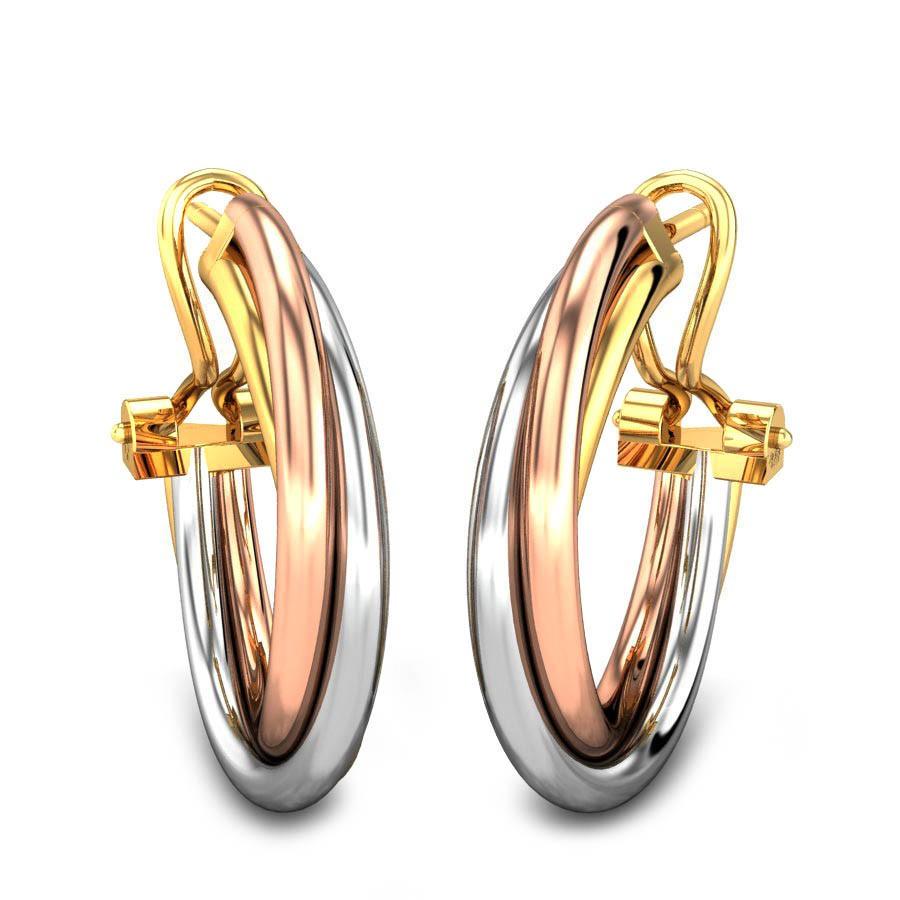 White Gold Hoops Earrings